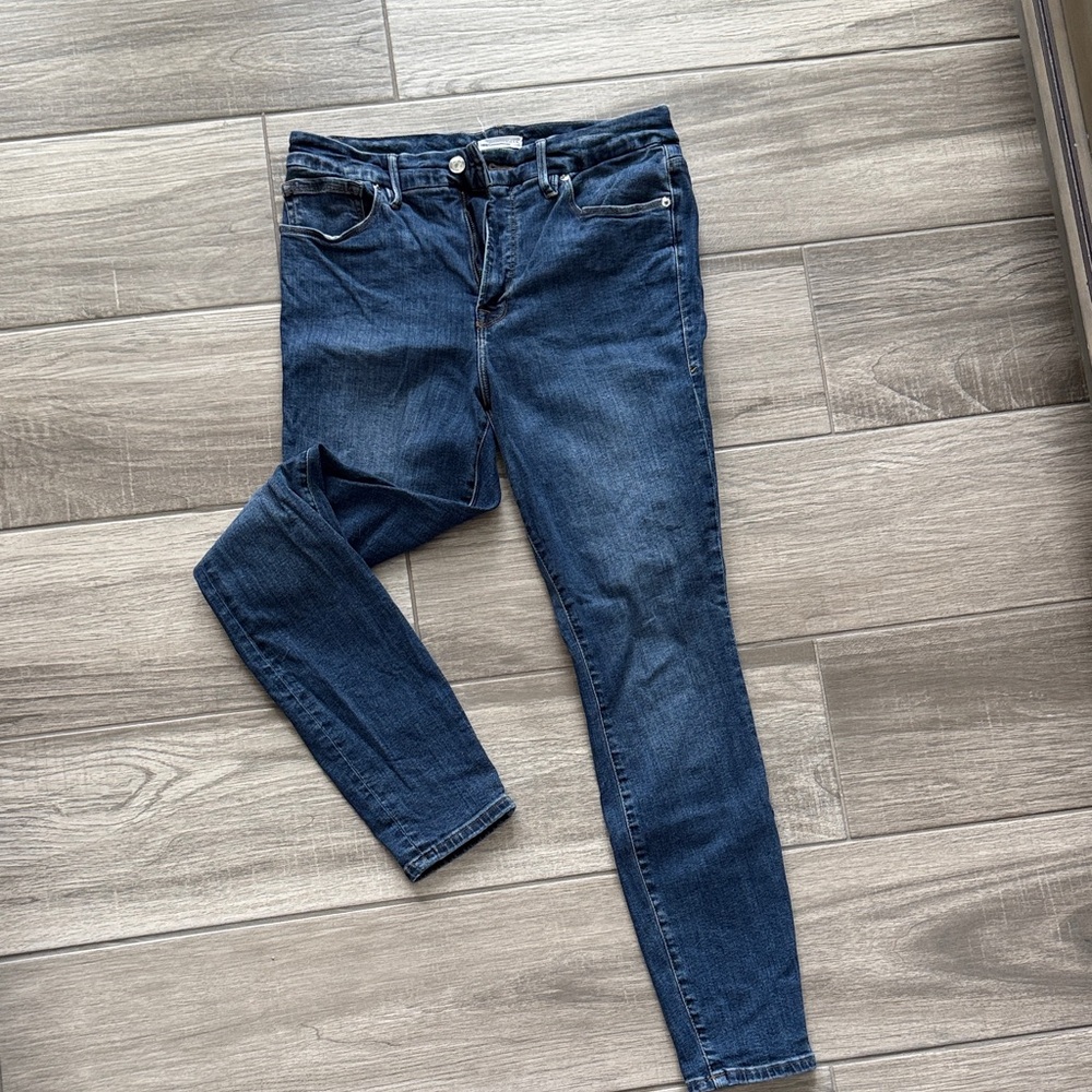 Good American Women's Skinny Jeans - Dark Blue - Picture 3 of 3